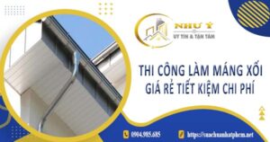 Bảng giá thi công làm máng xối tại Bình Thạnh -【Cập Nhật 2025】